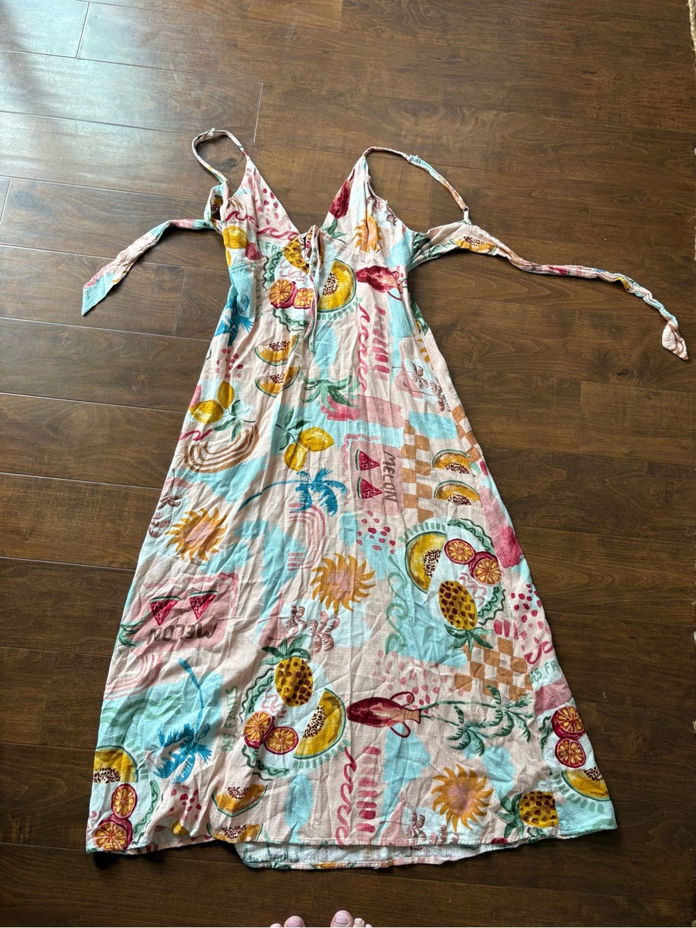 Paper Heart Tropical Fruit print dress S